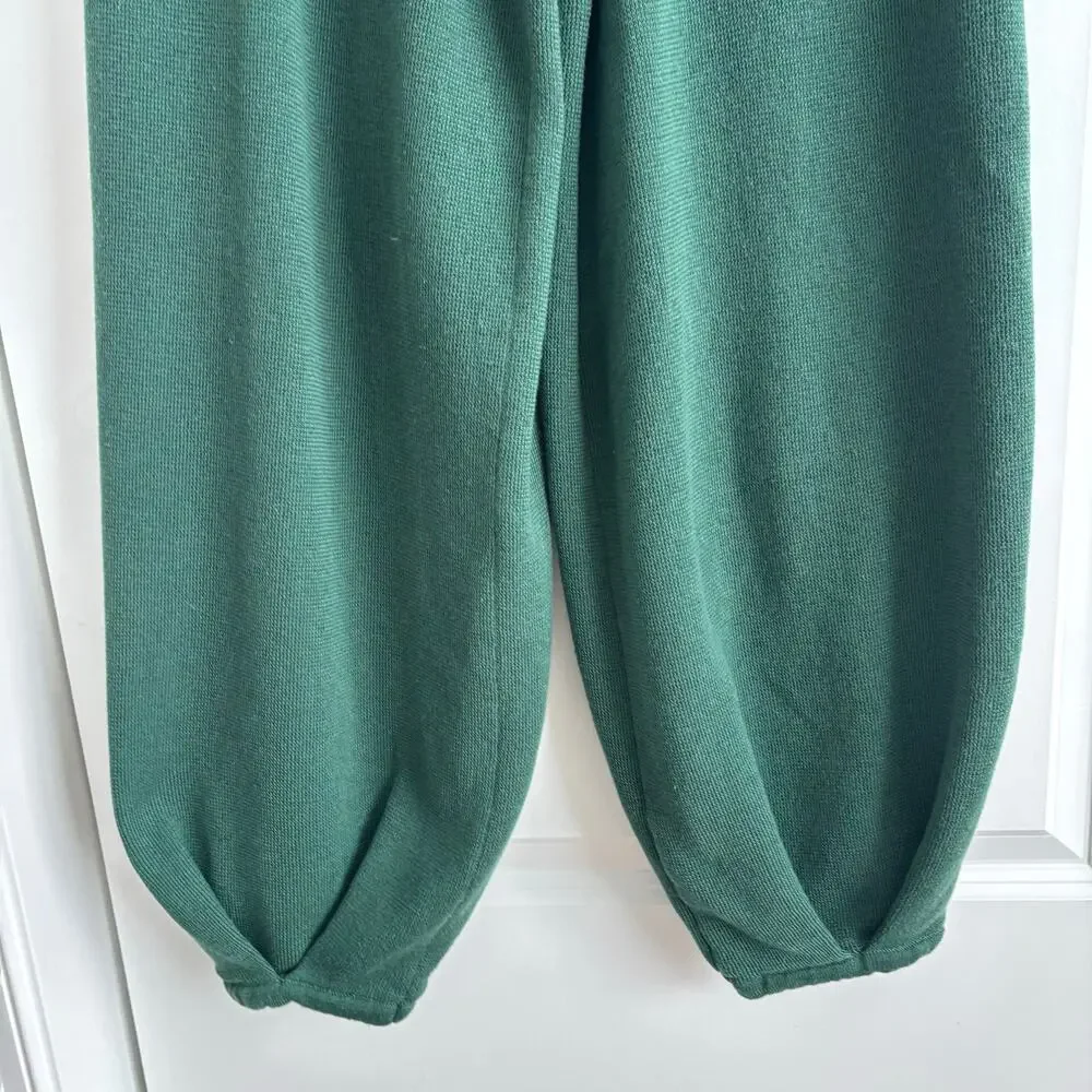 Free People Freya Emerald Spell Knit Linen Sweater Jogger Pant Size SP - Picture 6 of 15